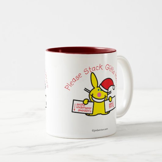 Stack Gifts hier Tweekleurige Koffiemok (Voorkant rechts)