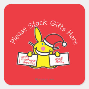 Stack Gifts hier Vierkante Sticker