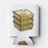 Stack met glazen asbakken blikjeskoeler (Achterkant)