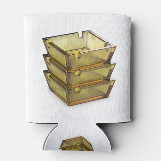 Stack met glazen asbakken blikjeskoeler (Achterkant)