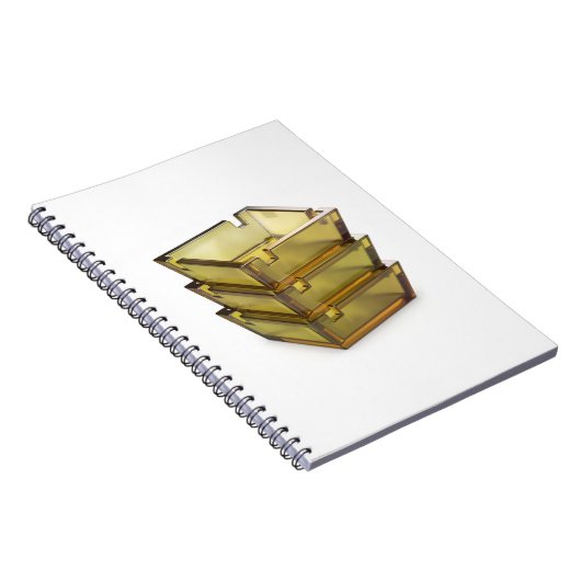 Stack met glazen asbakken notitieboek (Rechterzijde)