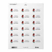 Stack of Books + Apple/Dit boek behoort tot: Etiket (Full Sheet)