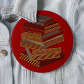 Stack of Books - BrownGrey Ronde Button 6,0 Cm (In situ)