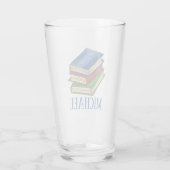 Stack of Books Library Reading Bibliophile Teacher Glas (Achterkant)