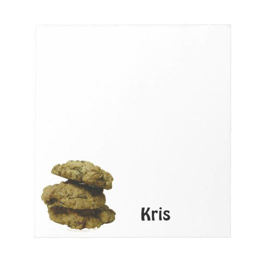 Stack of Chocolate Chip Cookies Custom Name Notitieblok (Voorkant)