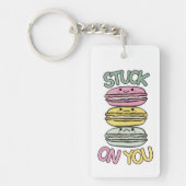 Stack of Cute Kawaii Macarons Sleutelhanger (Voorkant)