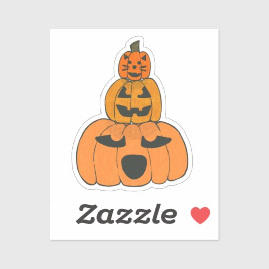 Stack of Jack (Jack O' Lanterns) Sticker (Vel)