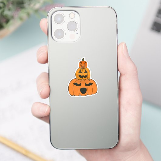 Stack of Jack (Jack O' Lanterns) Sticker (Telefoon)