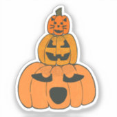 Stack of Jack (Jack O' Lanterns) Sticker (Voorkant)