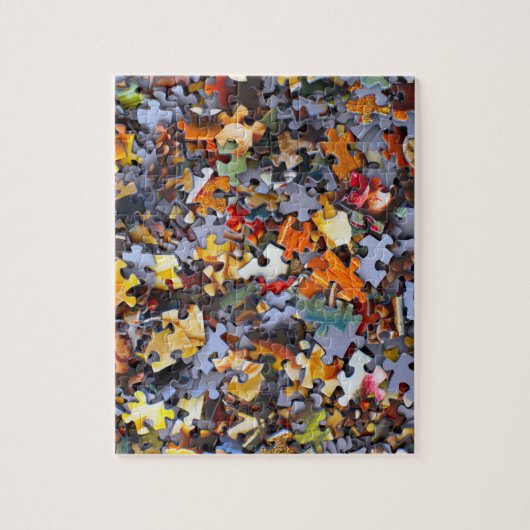 Stack of Jigzaag Puzzle Piecks Photo Funny Legpuzzel (Verticaal)