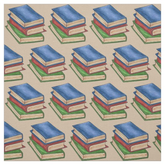 Stack of Library Books Reading Teacher Librarian Stof (Swatch)