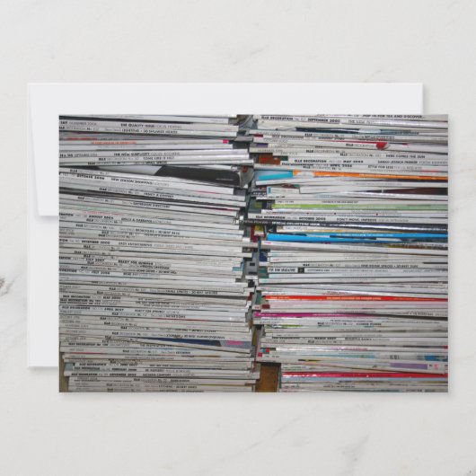 Stack of Magazines Invitation Kaart (Voorkant)