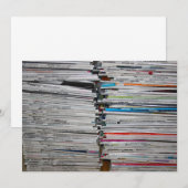 Stack of Magazines Invitation Kaart (Voorkant / Achterkant)
