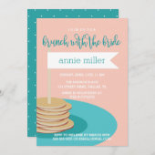 Stack of Pancakes | Vrijgezellenfeest Brunch Kaart (Voorkant / Achterkant)