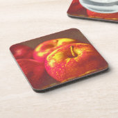 "Stack of Red Apples Fruit" Kute foto. Bestel nu Bier Onderzetter (Linkerzijde)