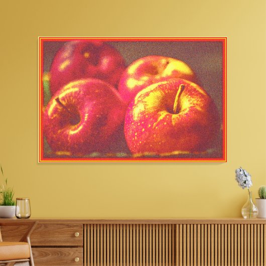 "Stack of Red Apples Fruit" Kute foto. Bestel nu Canvas Afdruk (Insitu (Woonkamer))