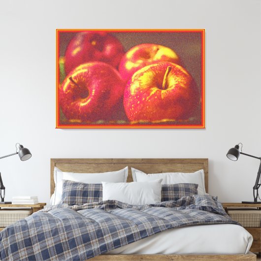 "Stack of Red Apples Fruit" Kute foto. Bestel nu Canvas Afdruk (Insitu (Slaapkamer))