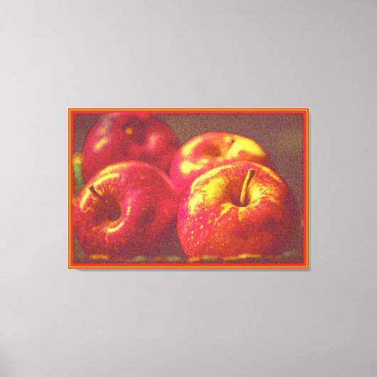 "Stack of Red Apples Fruit" Kute foto. Bestel nu Canvas Afdruk (Voorkant)