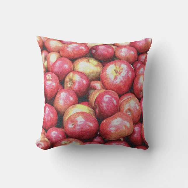 "Stack of Red Apples Fruit" Kute foto. Bestel nu Kussen (Voorkant)