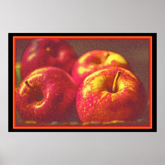 "Stack of Red Apples Fruit" Kute foto. Bestel nu Poster (Voorkant)