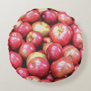 "Stack of Red Apples Fruit" Kute foto. Bestel nu Rond Kussen