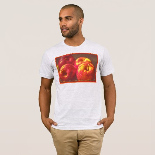 "Stack of Red Apples Fruit" Kute foto. Bestel nu T-shirt (Voorkant volledig)