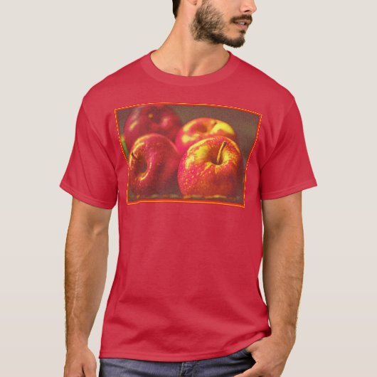 "Stack of Red Apples Fruit" Kute foto. Bestel nu T-shirt (Voorkant)