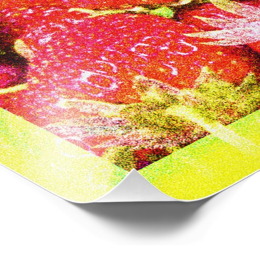 "Stack of Strawberries Fruit" Cute Photo. Bestel n Foto Afdruk (Hoek)