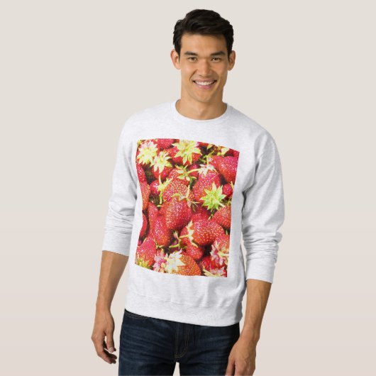 "Stack of Strawberries Fruit" Cute Photo. Bestel n Trui (Voorkant volledig)