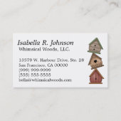 Stack of Three Weathered Birdhouses Visitekaartje (Voorkant)