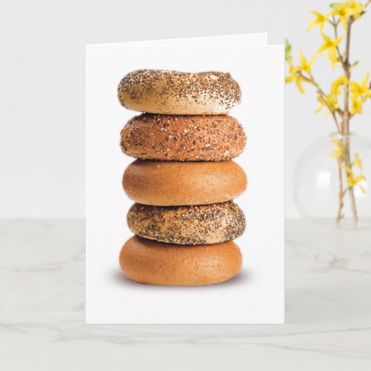 STACK VAN BAGELS LOX LOVE SESAME POPPY SEEF ELK KAART (Gele Bloem)