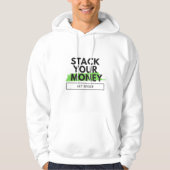 Stack Your Money Act Broke Typography Black Green Hoodie (Voorkant)