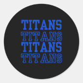 Stacked Block Text Design Apparel  Ronde Sticker (Voorkant)