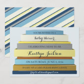 Stacked Books Baby shower uitnodiging (Voorkant / Achterkant)