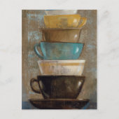 Stacked Coffee Cups Briefkaart (Voorkant)
