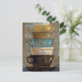 Stacked Coffee Cups Briefkaart (Staand voorkant)