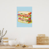 Stacked Deli Sandwich Delight Poster (Keuken)