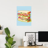 Stacked Deli Sandwich Delight Poster (Thuiskantoor)