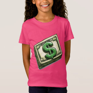 Stacked Riches: Bold Money Stack voor Hustlers T-shirt