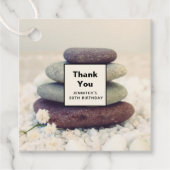 Stacked Stones Meditatief Cairn Dank je Bedankjes Labels (Voorkant)