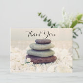 Stacked Stones Meditatief Cairn Dank je Bedankkaart (Staand voorkant)