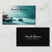 Stacked Zen Stones Massage Therapeut Visitekaartje (Voorkant / Achterkant)