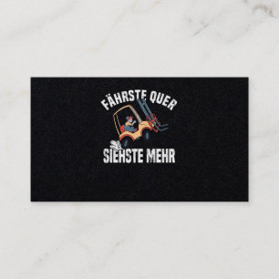 Stacker Driver Forklift Driver Operator Visitekaartje