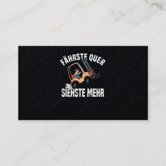 Stacker Driver Forklift Driver Operator Visitekaartje