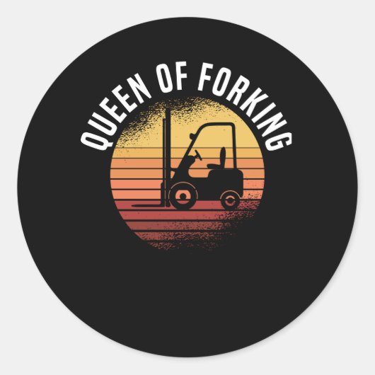 Stacker Driver Forklift Driver Stacker Gezegde Ronde Sticker (Voorkant)