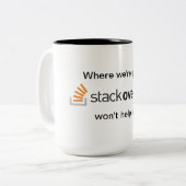 Stackoverflow-mok Tweekleurige Koffiemok (Voorkant links)