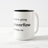 Stackoverflow-mok Tweekleurige Koffiemok (Voorkant rechts)