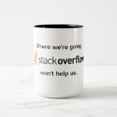 Stackoverflow-mok Tweekleurige Koffiemok (Center)
