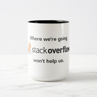 Stackoverflow-mok Tweekleurige Koffiemok