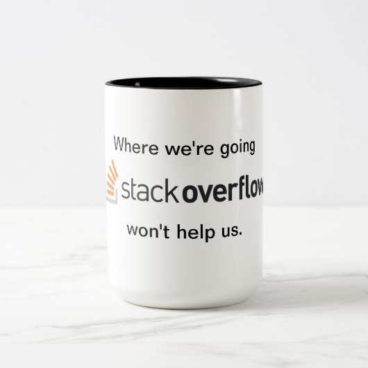 Stackoverflow-mok Tweekleurige Koffiemok (Center)